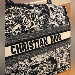 Christian Dior Navy Blue Book Tote
